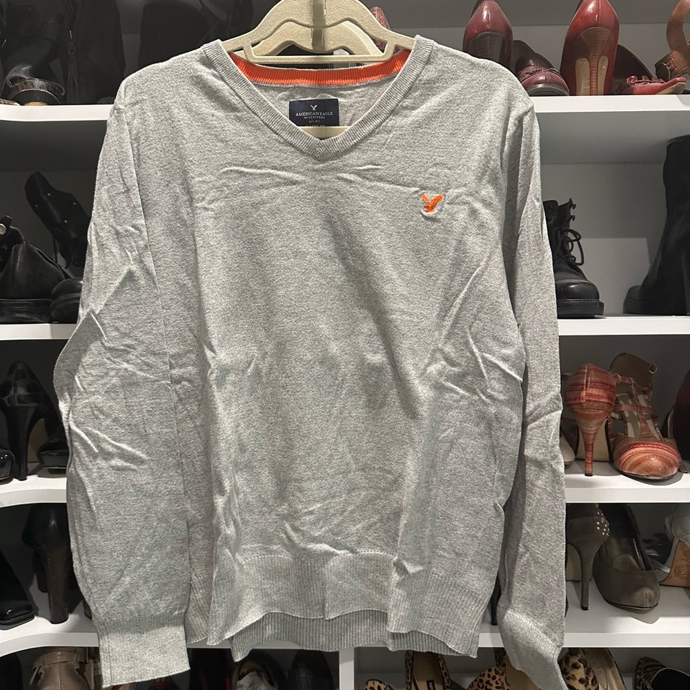Vintage American Eagle Outfitters Gray Classic Fit Sweater